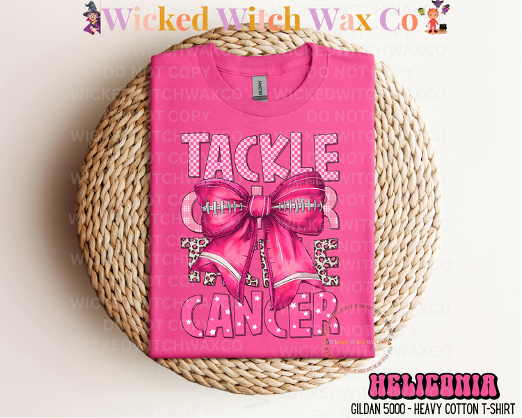 Tackle Cancer Pink Bow Cancer T-Shirt