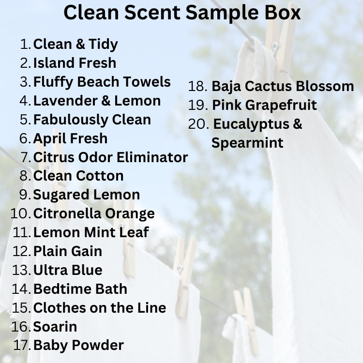 Clean Scent Sample Wax Melt Box