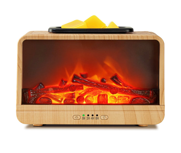 Electric Flame Fireplace Warmer/Melter - Woodgrain