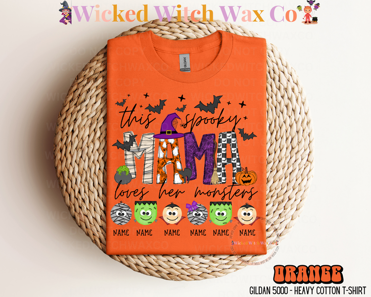 This Spooky Mama loves her Monsters T-Shirt