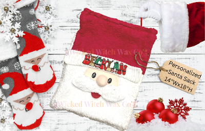 Fuzzy Santa Sack - Personalized